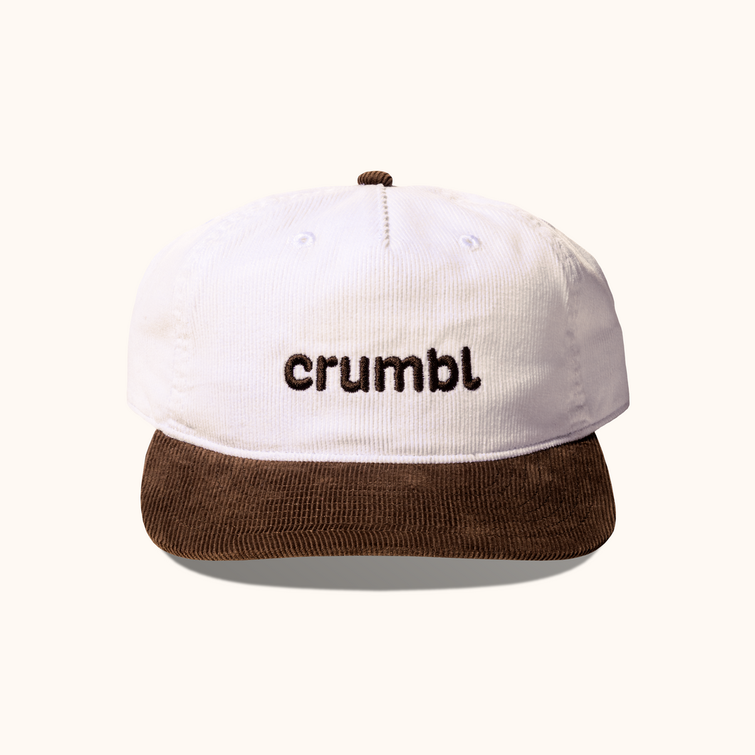 White/Brown Cord Hat
