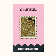 Crumbl Winter Gold Stamp Lapel Pin